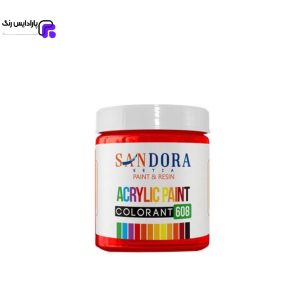مادر رنگ اکریلیک پایه آب قرمز ساندورا 250 گرمی