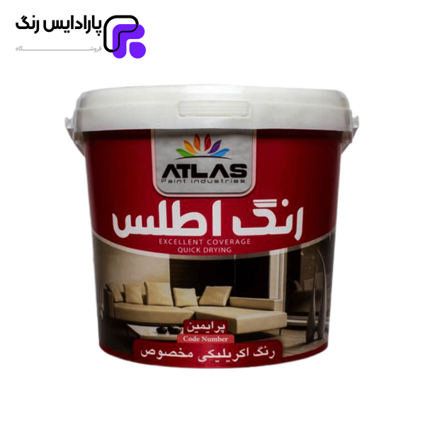پرایمین پایه آب آکریلیک رنگارنگ اطلس دبه 12 کیلویی