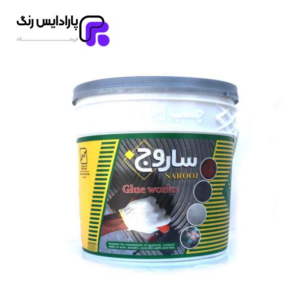 چسب کاشی خمیری نقره ای ساروج دبه 12 کیلویی